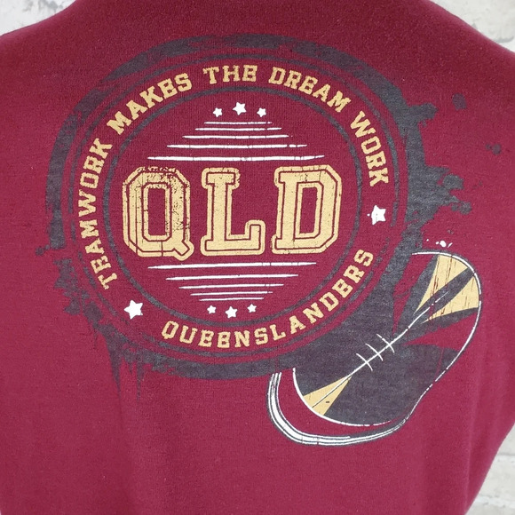 QLD  Maroons Queensland Australia Men's Rugby Burgundy Large - Picture 5 of 8